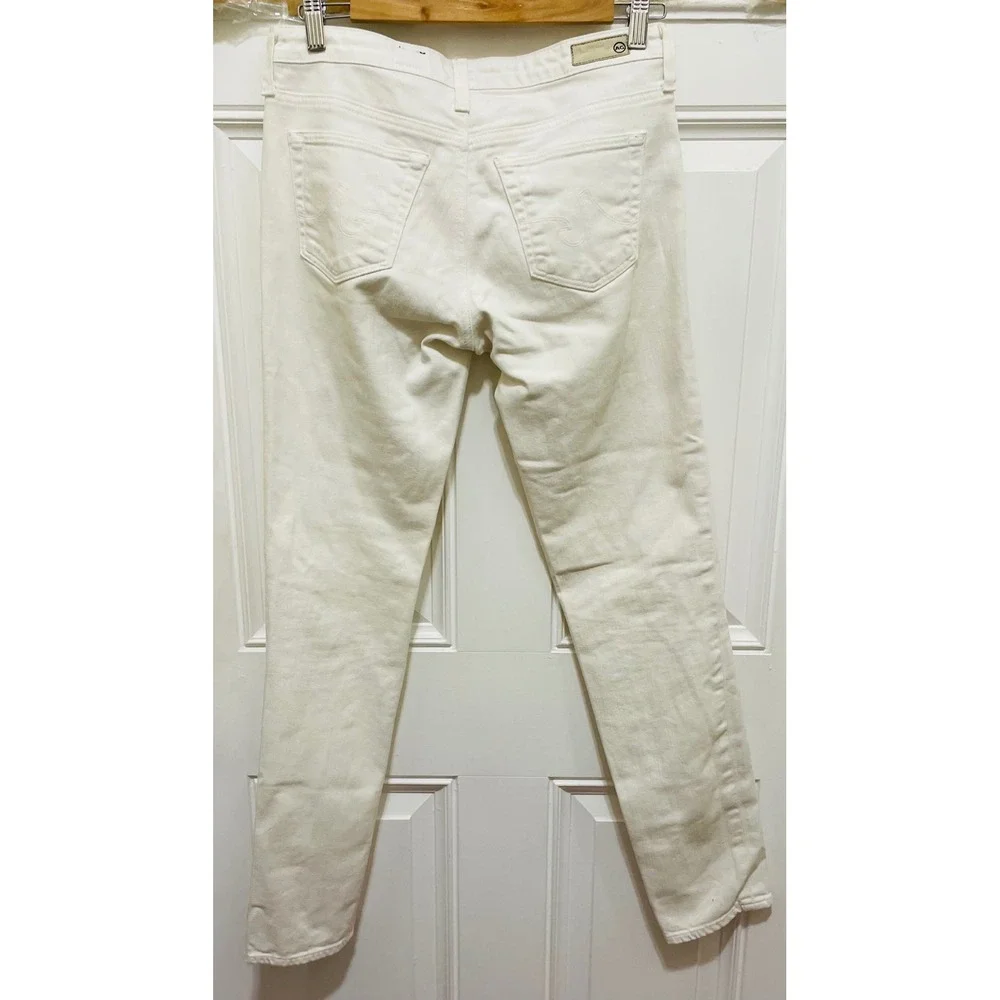 AG Adriano Goldschmied‎ The Stilt White Cigarette Leg Jeans Size 28R